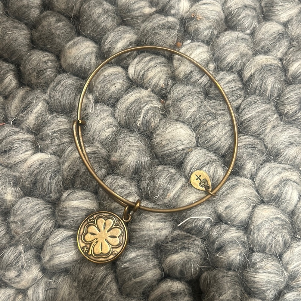 Alex‎ and Ani Lucky Irish Four Leaf Clover Shamrock Bangle Charm Bracelet 2013